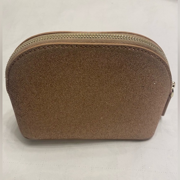 KATE SPADE Joeley Glitter SMALL DOME BAG with zipper in Champagne! - Picture 5 of 9